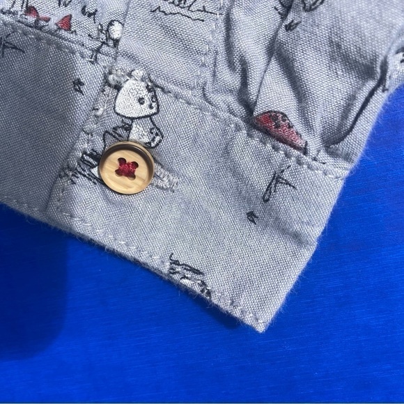 Oshkosh Genuine Kids mushroom button down shirt, size 4T - Picture 7 of 10
